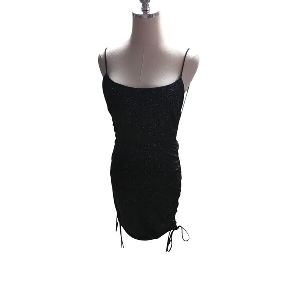 Windsor Mini Dress Women's Size Large Black Glitter Open Back - Picture 3 of 7